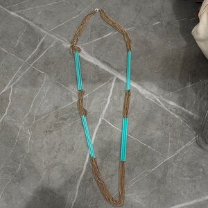 Elegant Gold and Turquoise Necklace